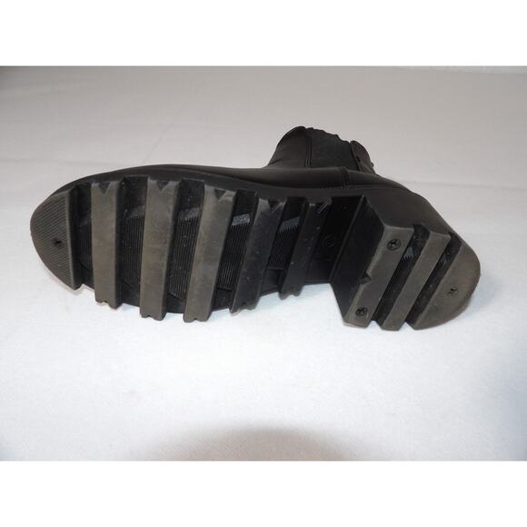 Catherine Malandrino Sz 7.5 Platform Heel Boot Black Pull On Blocky Chunky Y2K - Picture 14 of 16